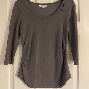 Grey sweater blouse womens medium